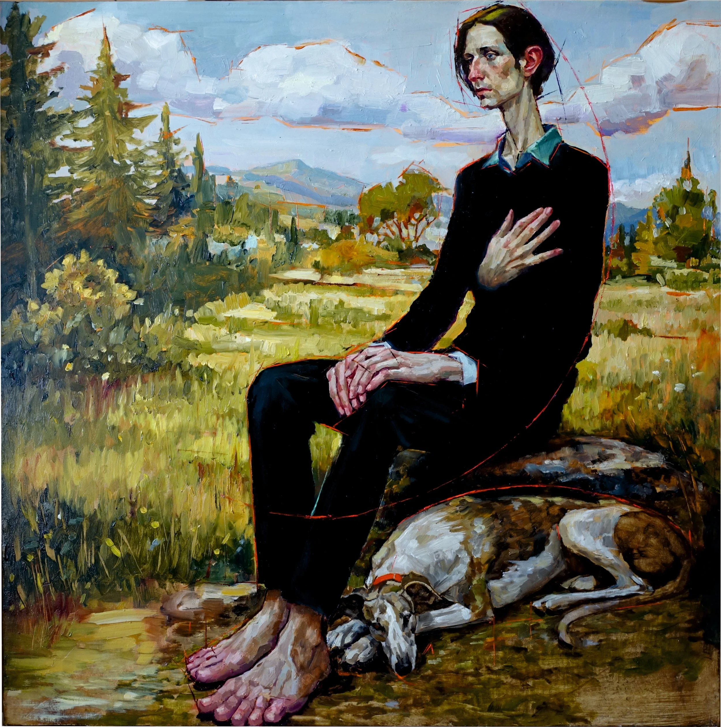 Pensando en El Greco 50x50cm
Reflecting on El Greco 20x20inches