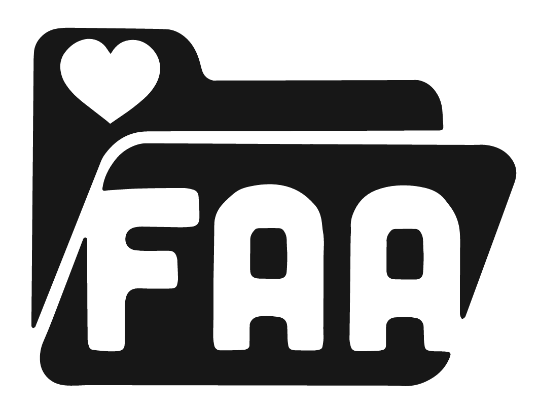 Black and white icon of a folder labeled 'FALL' with a heart symbol at the top left.