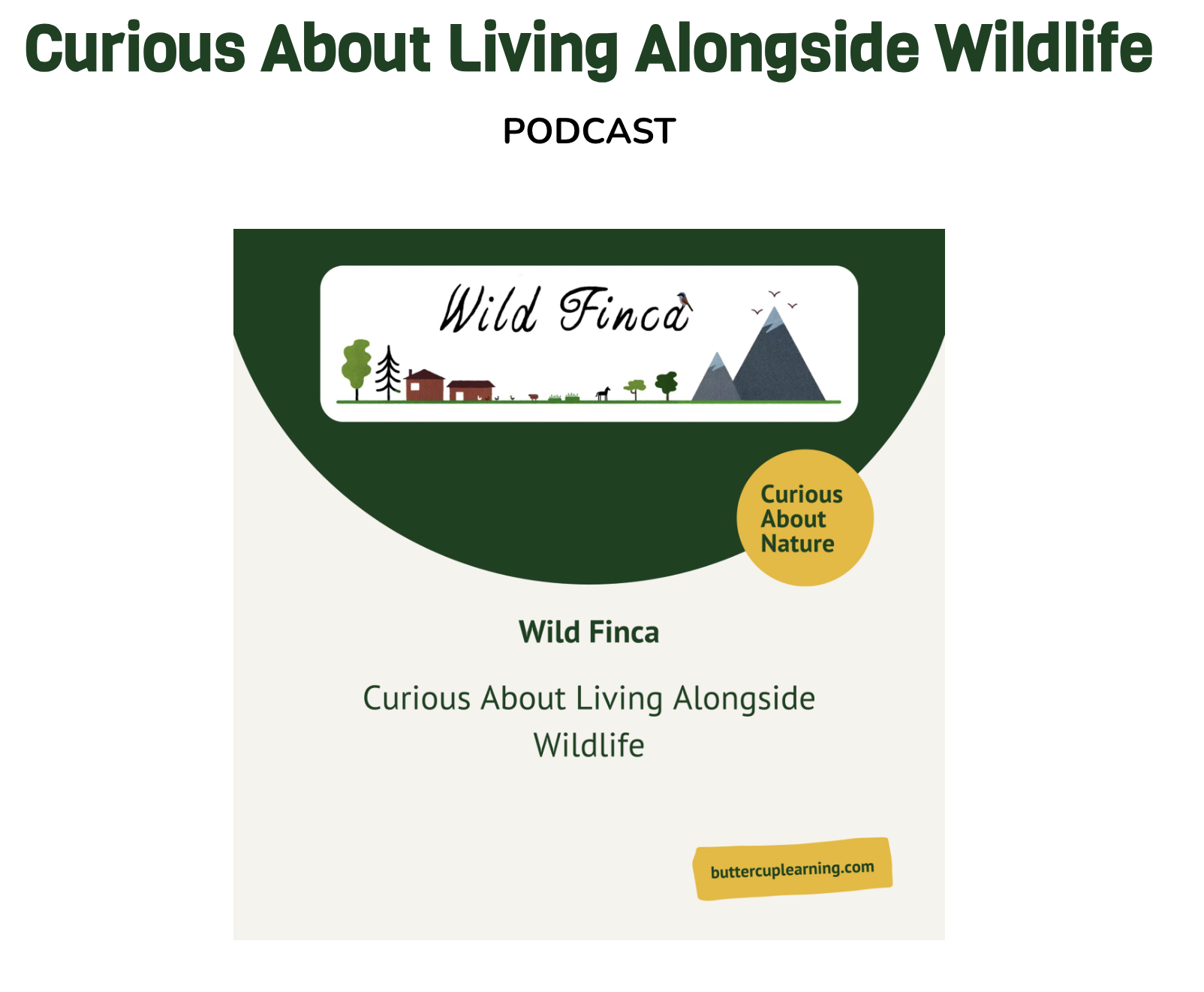 Katie and Luke talk on the Buttercup Podcast about raising their children close to nature on their rewilded farm in Spain