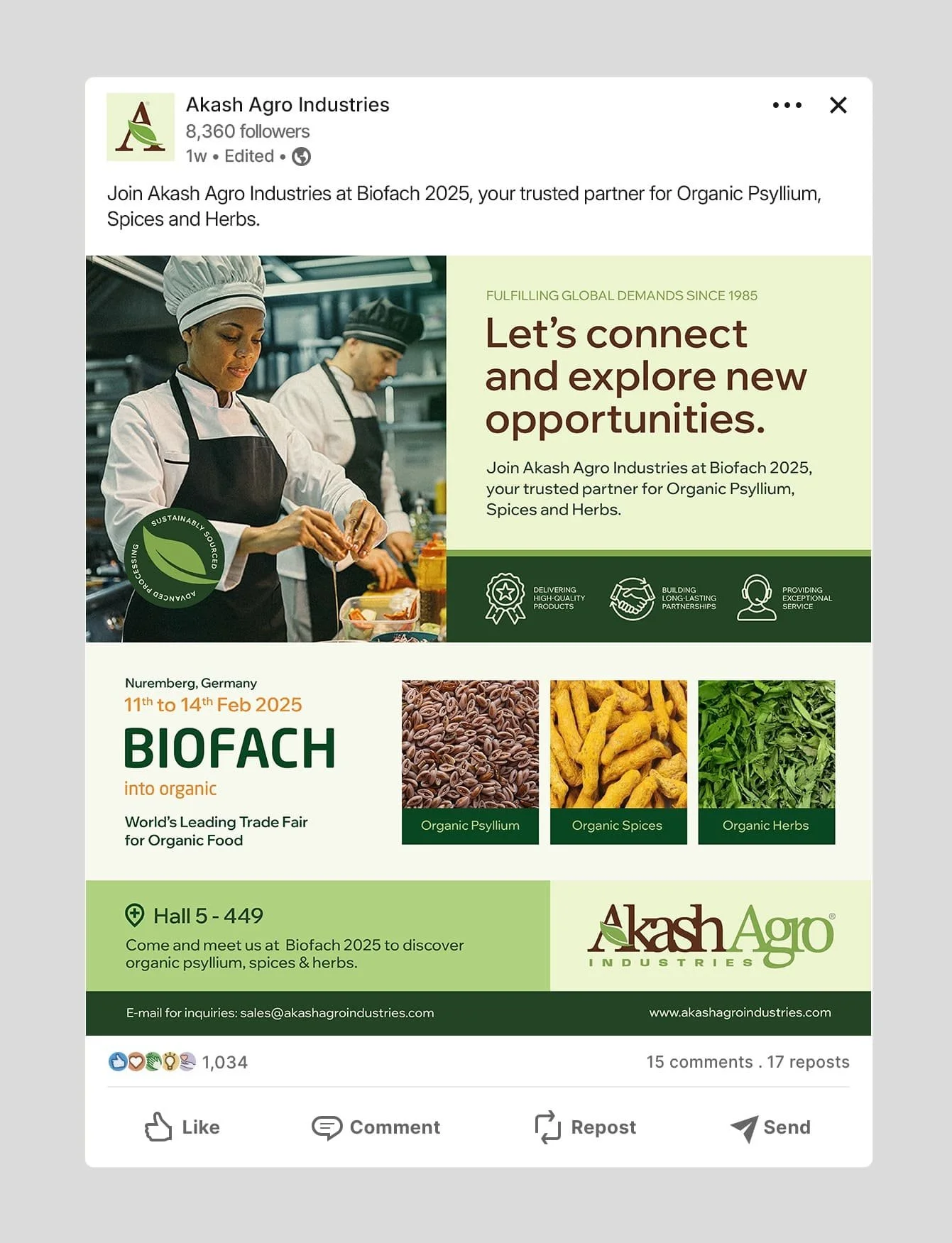 LinkedIn Post Design | Akash Agro Industries
Gujarat, India