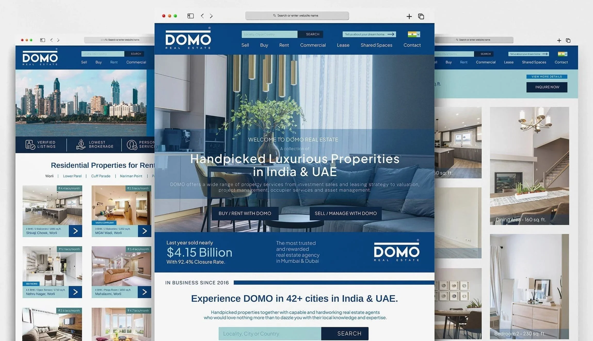 Website Design & Development | Domo Real Estate
Mumbai, India | Dubai, UAE