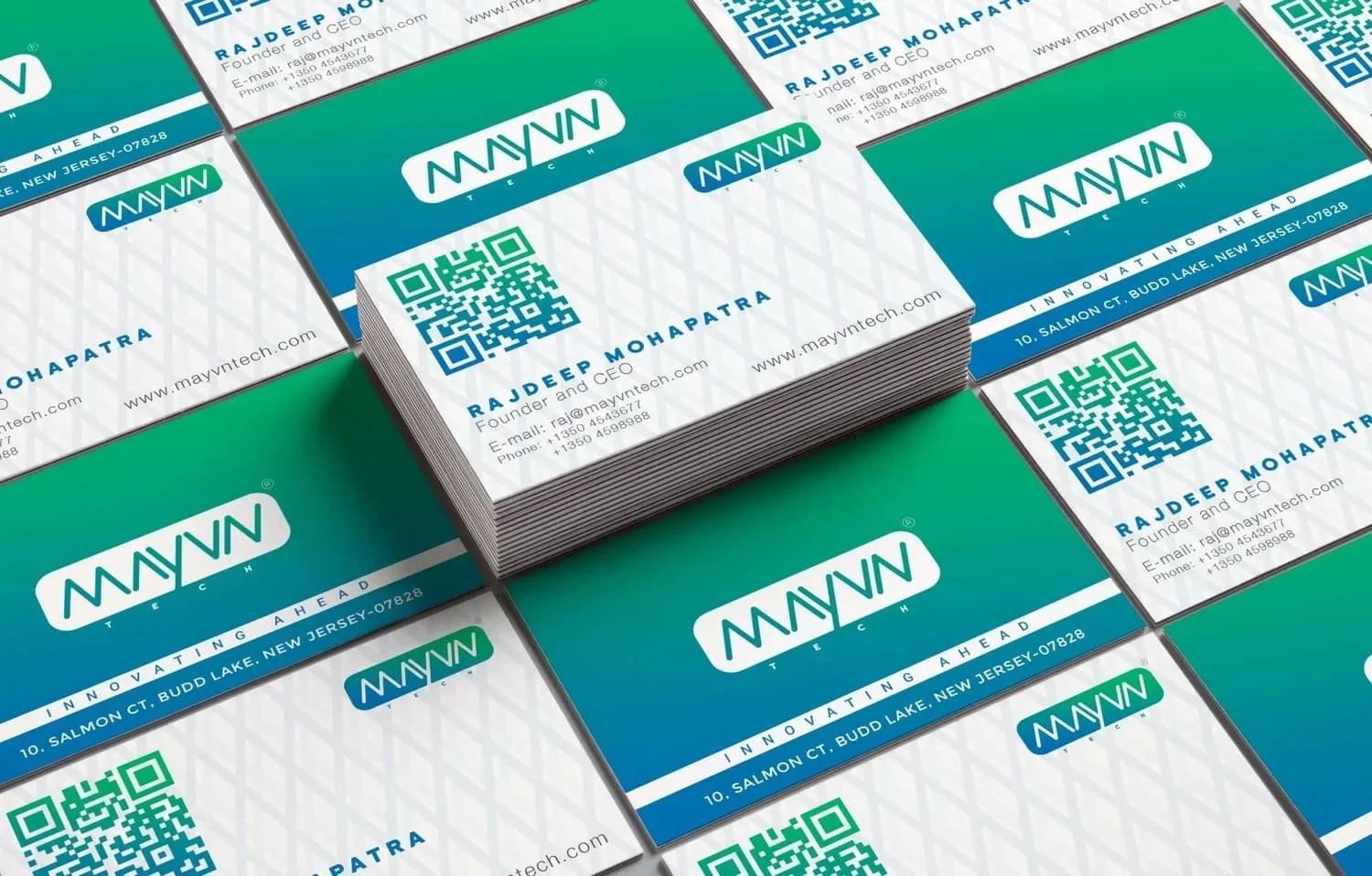 Business Card Design | Mayvn Tech
New Jersey, USA