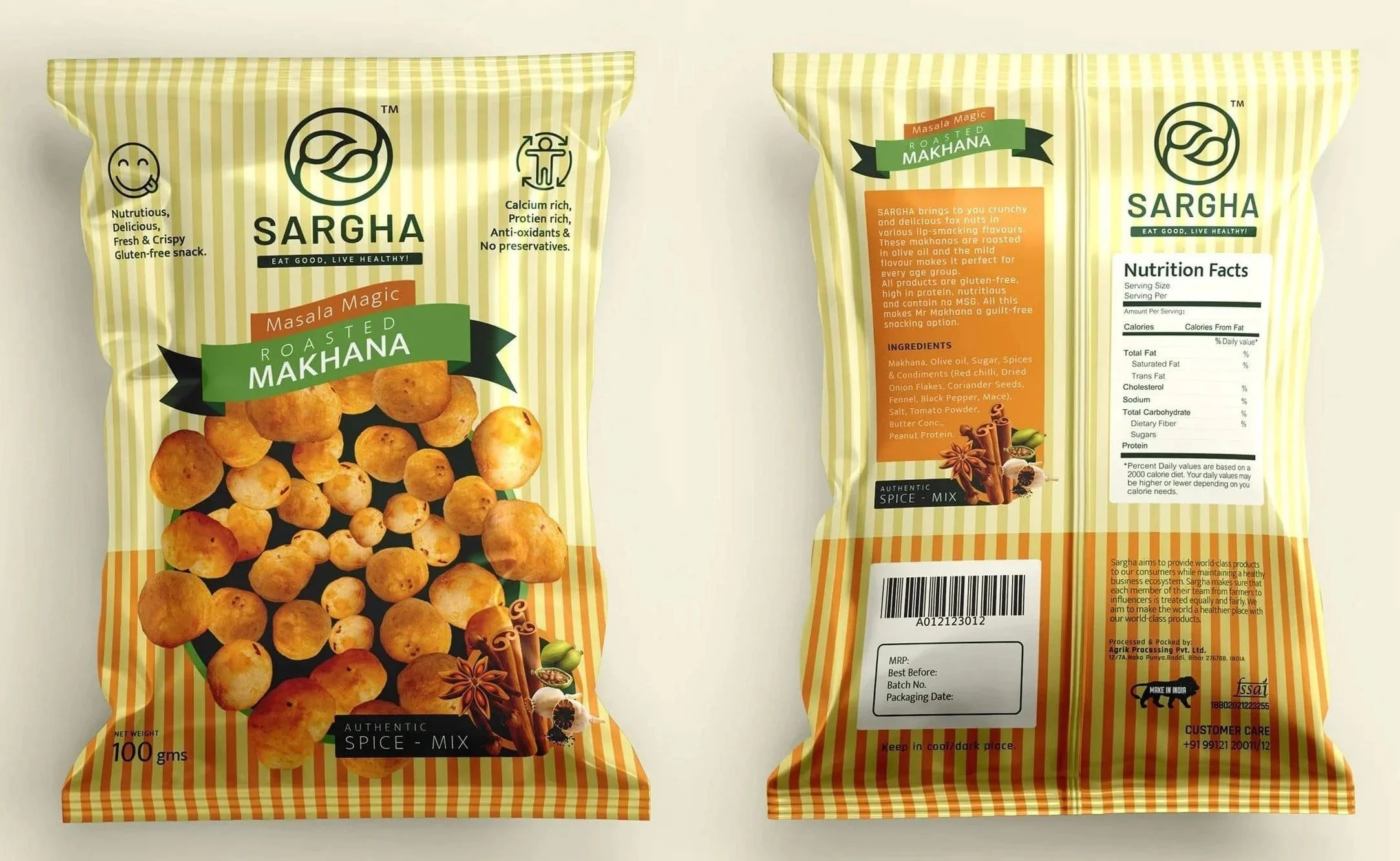 Packaging Design | Agrik Food Processing
Bihar, India