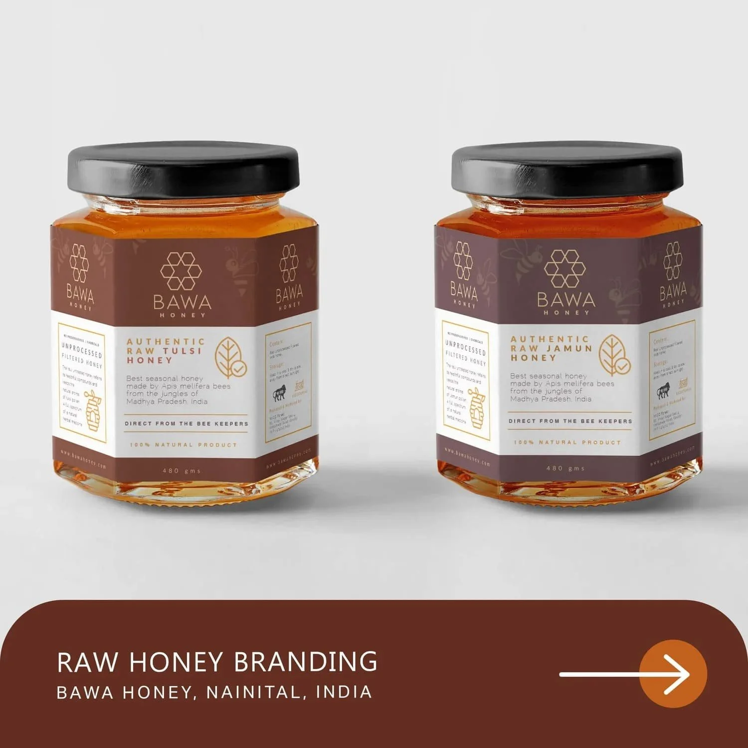 Raw honey branding case study of a startup based in India