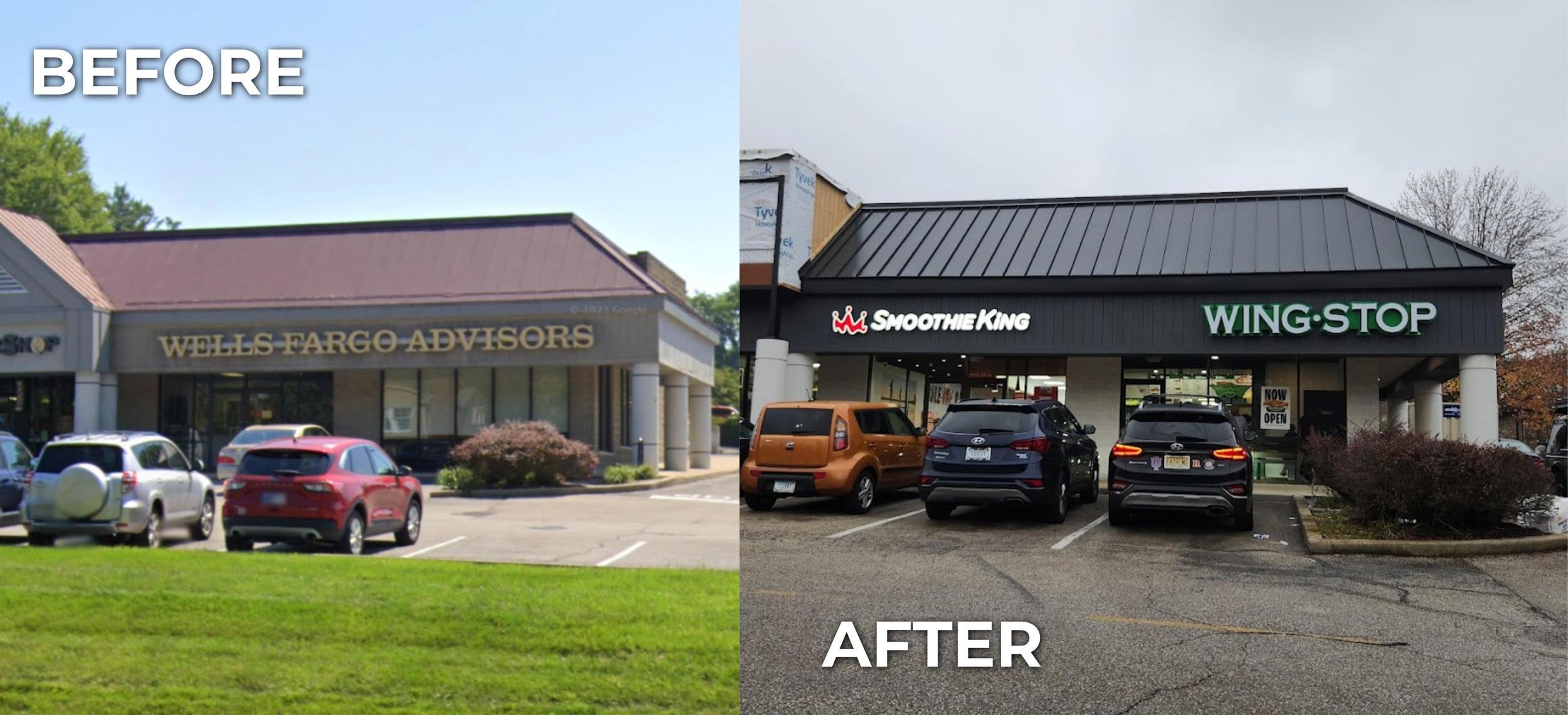 Before and After Larger Retail Space