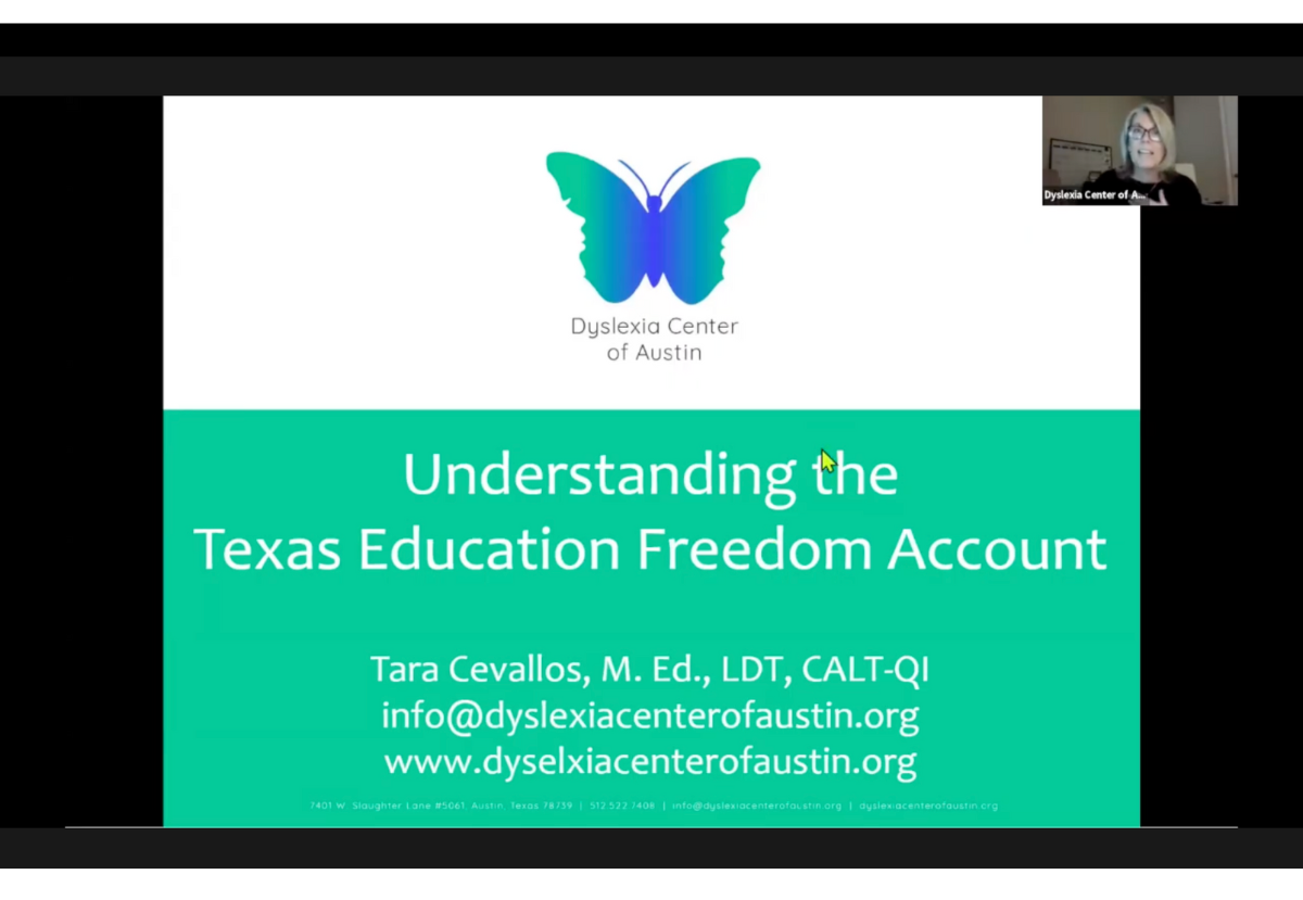 Workshop: Understanding the Texas Education Freedom Account: What Parents and Interventionists Need to Know