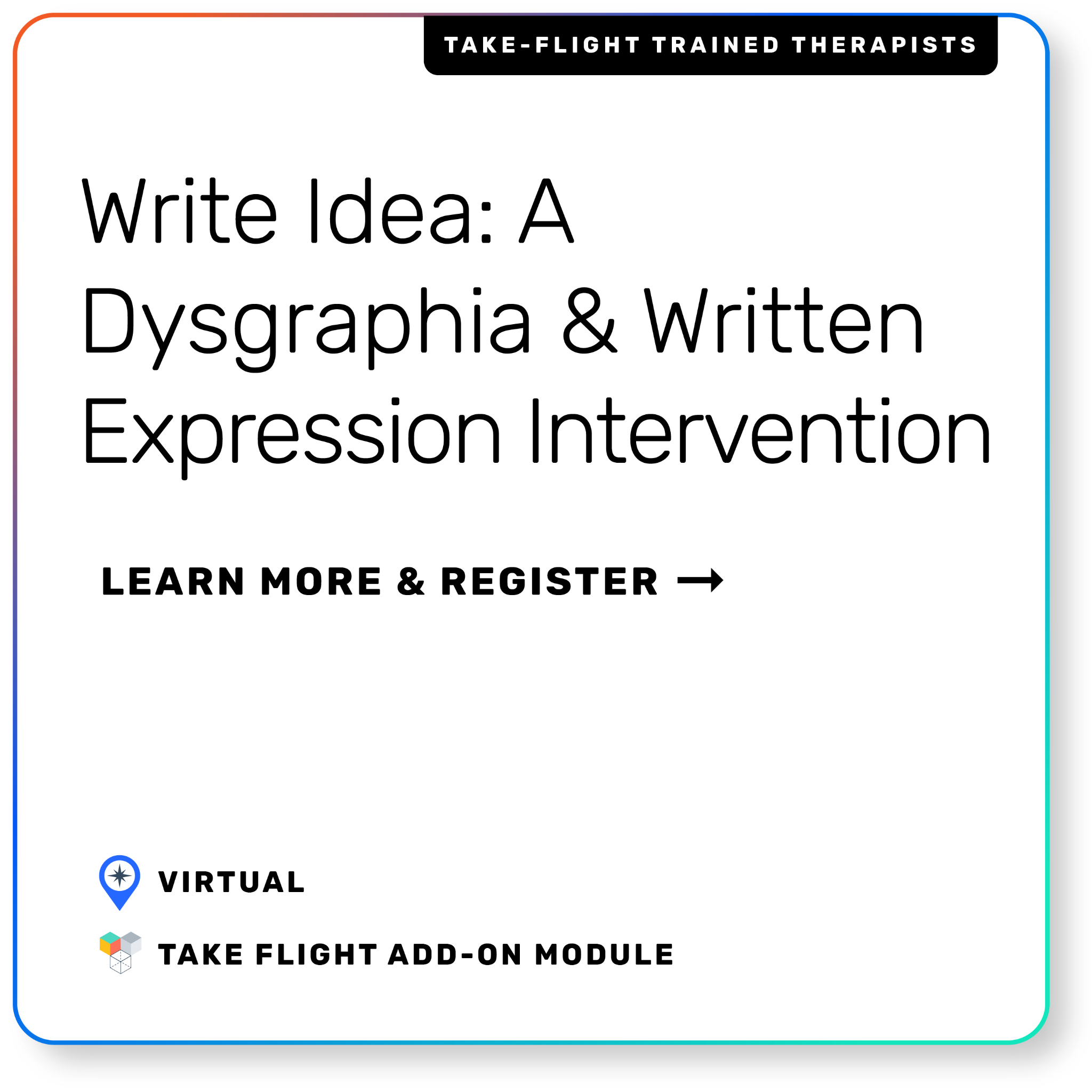 Write Idea: A Dysgraphia & Written Expression Intervention