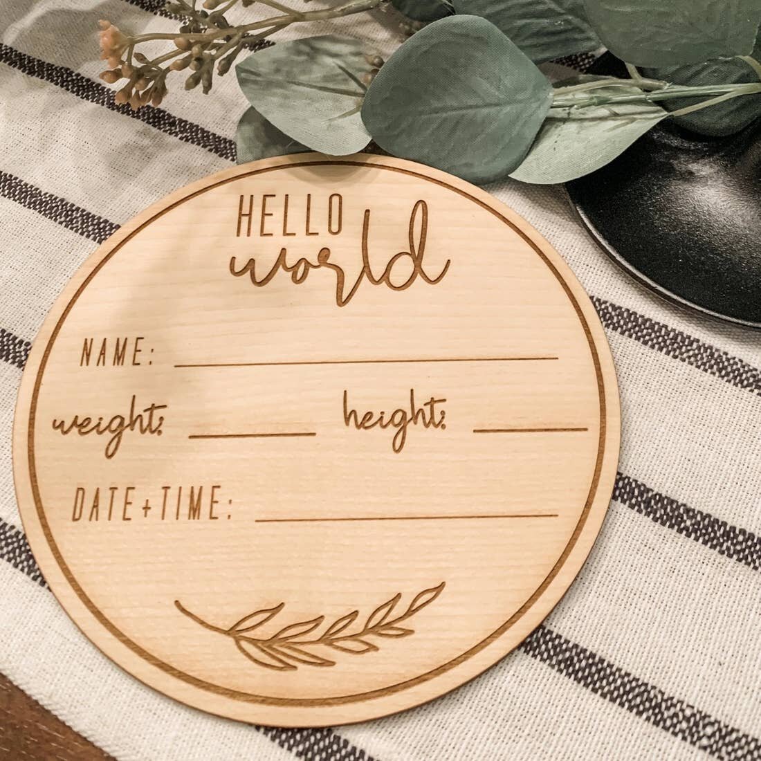 Hello World Baby Newborn Card