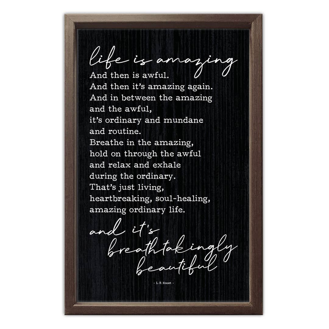 Life Is Amazing | Wood Sign