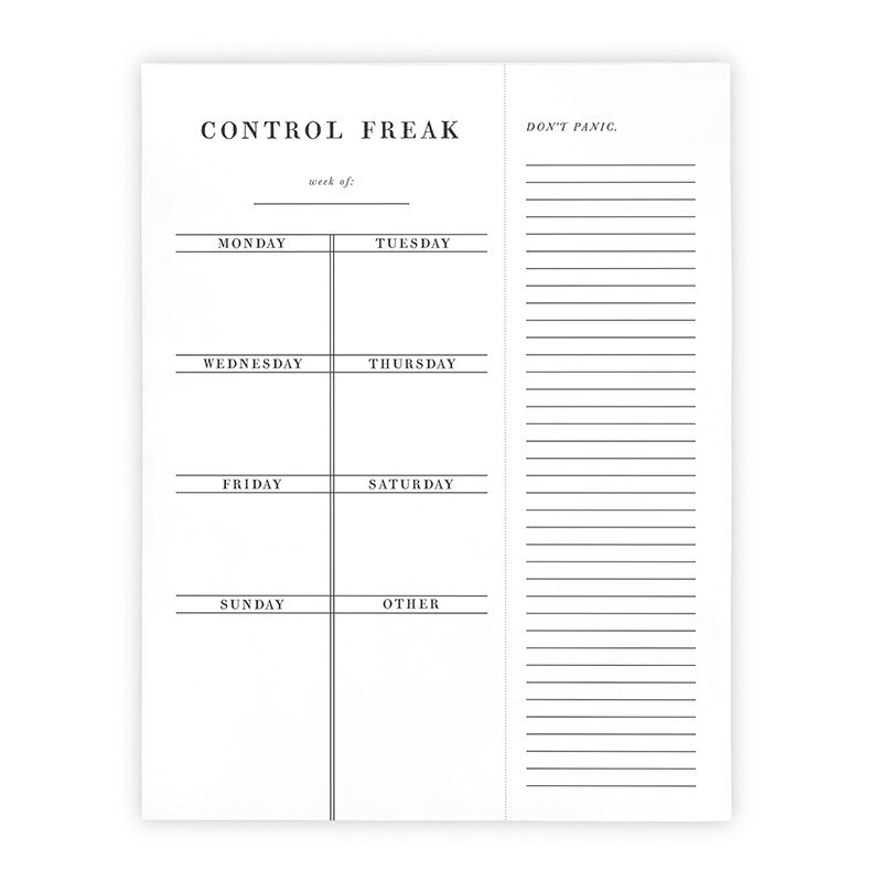 Face to Face Weekly List Pad