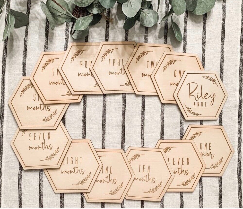 Laser Cut Baby Milestone