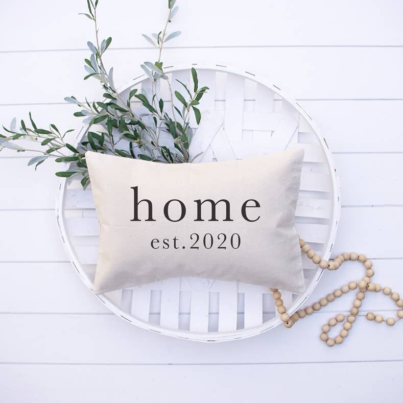 Home Est 2020 pillow Throw Pillow case