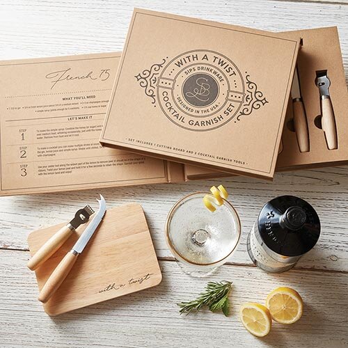 Cardboard Book Set - Cocktail Garnish