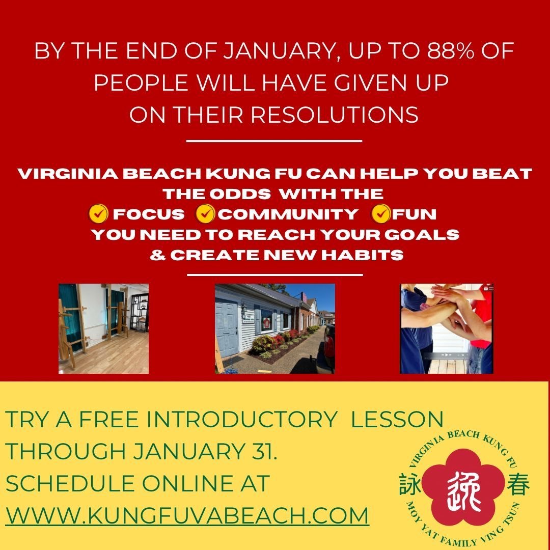 Achieve your goals with Ving Tsun Kung Fu.  Day and evening classes available.  Join us at 1129 Independence Blvd., VA Beach. 

#vingtsunkungfu #vingtsuntraining #martialartscommunity
#wingchun #vingtsun #kungfu #moyyat #moytung #martialarts