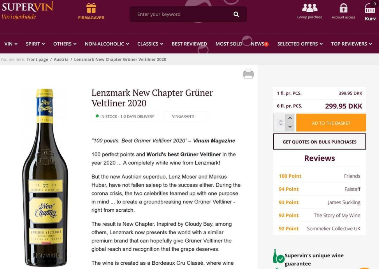 Find us in Denmark @supervin.dk