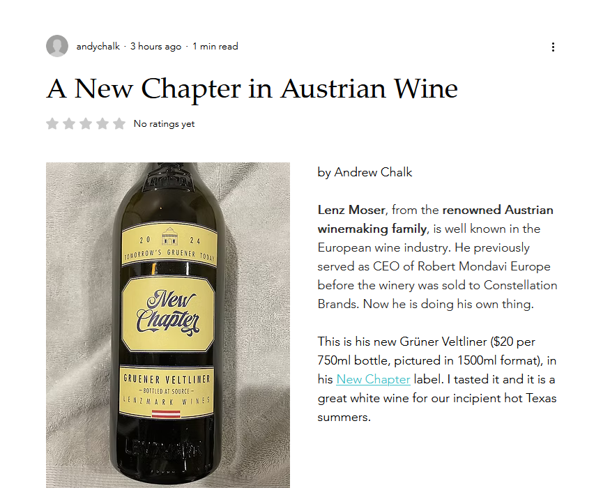 The Chalk report | A New Chapter in Austrian Wine