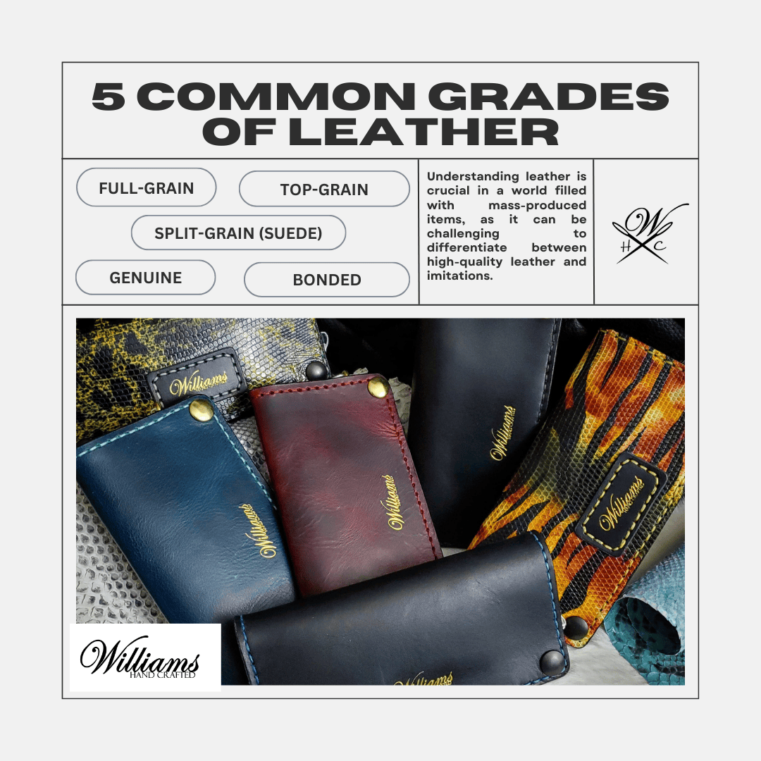 5 common grades of leather