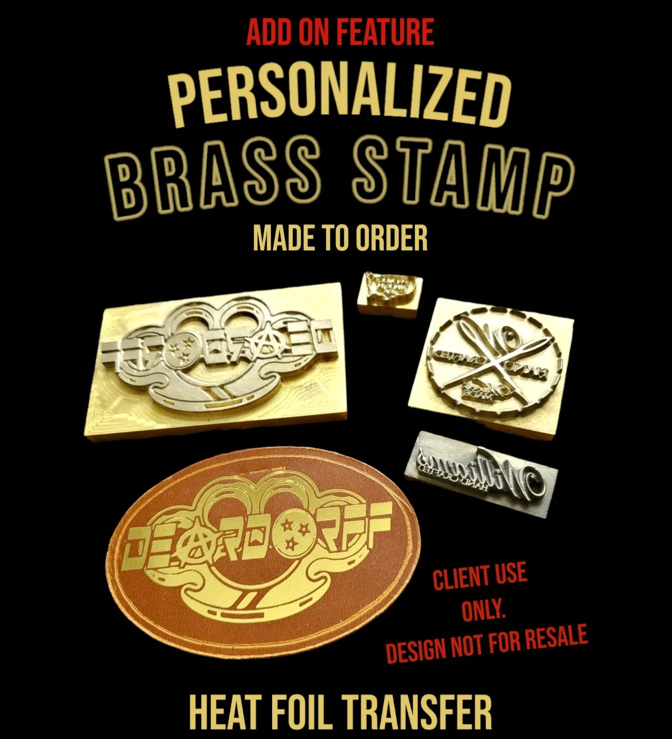Custom brass stamp