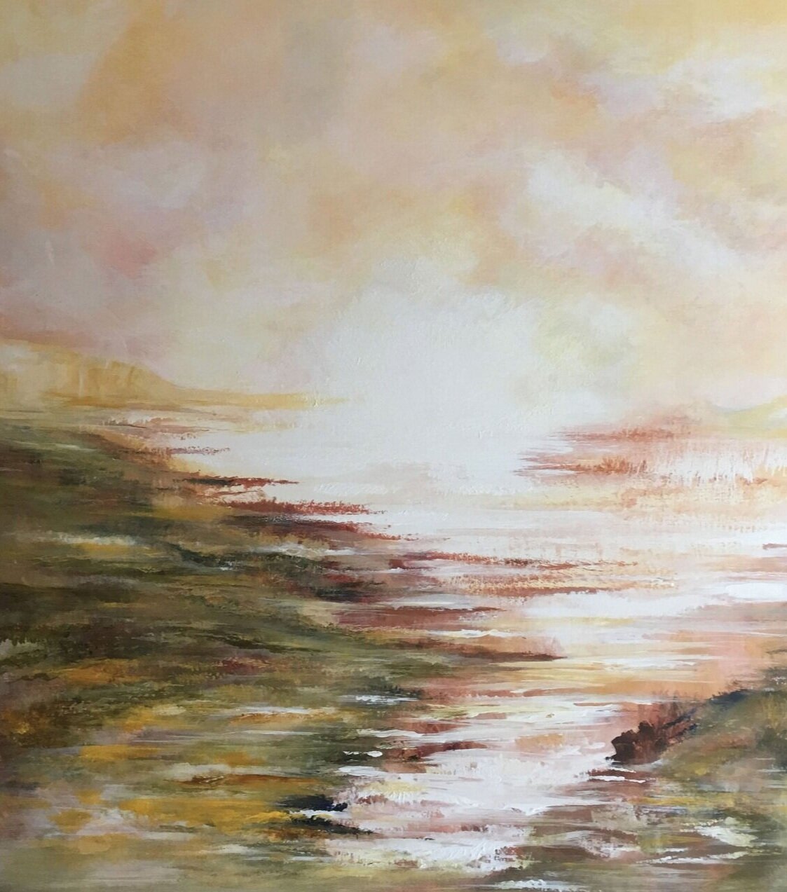 Greeting card with a print of Marshland, original painting by Tano Rea