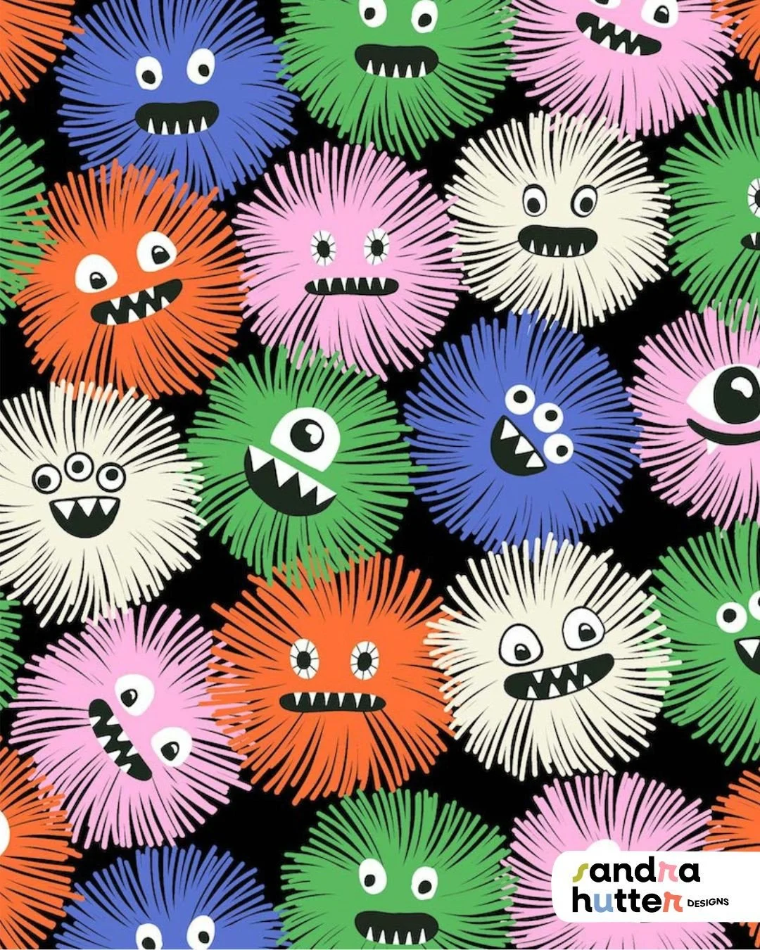 Are you all set for Halloween this Friday? 🎃👻⁠
These little monsters are part of a collection I designed a few years ago &mdash; and they&rsquo;re still one of my absolute faves (and bestsellers!) in my @Spoonflower shop.⁠
⁠
They&rsquo;re cute enou