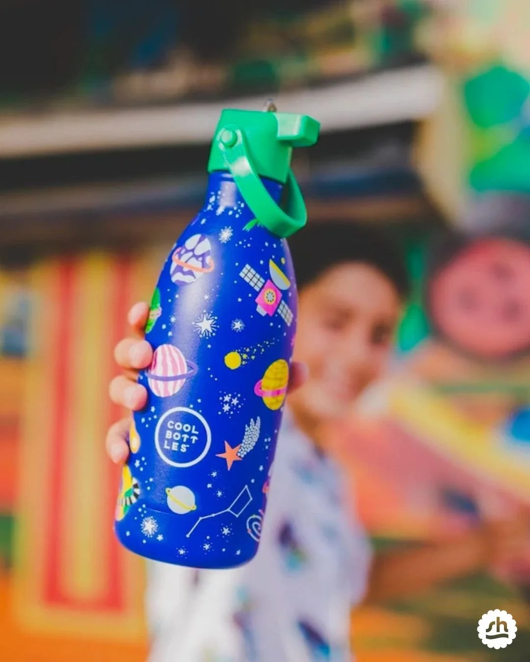 Still one of my favorite collabs 💫⁠
My colorful space print for @coolbottlesco has been out for a while now, but I just came across this photo and had to share it again.⁠
Love how vibrant the design turned out &mdash; packed with planets, stars, and