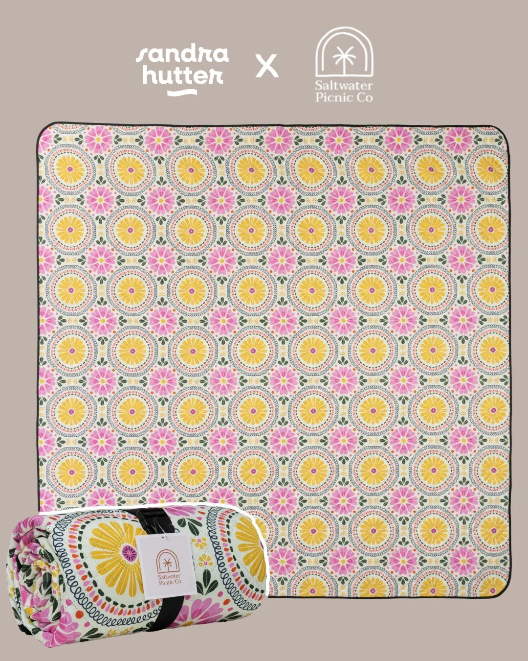I recently partnered with Saltwater Picnic Co., an amazing Australian brand that creates high-quality, sustainable picnic blankets. ⁠
⁠
Meet Lemoncello Blush &mdash; part of @saltwaterpicnicco &rsquo;s newest launch, featuring my Heirloom Garden desi