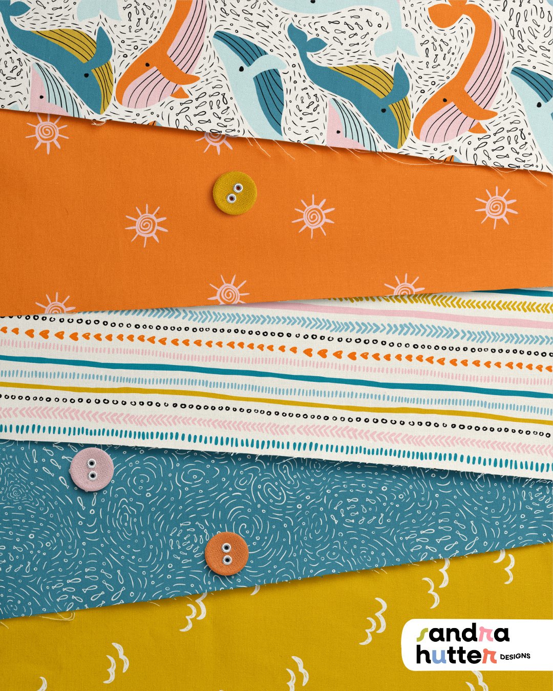 My newest Boho Whales Collection &mdash; designed to mix easily without feeling busy.⁠
⁠
Boho Whales is meant to grow with a space: sweet enough for nurseries, playful for kids rooms, and versatile for sewing, quilting, pillows, or a cheerful accent 