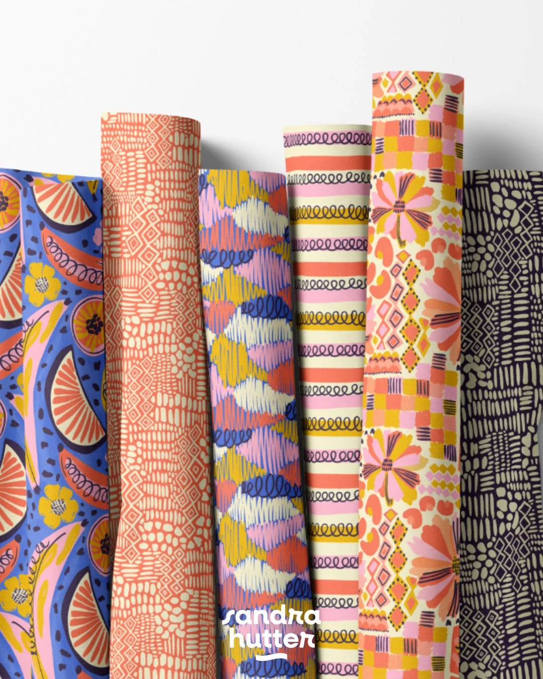 This is Boho Fruit Market &mdash; juicy citrus, bold florals, wavy stripes and geometric coordinates designed to mix and match.⁠
⁠
I imagined this collection for summer sewing projects, colorful quilts, beach bags, skirts and cheerful home decor.⁠
⁠
