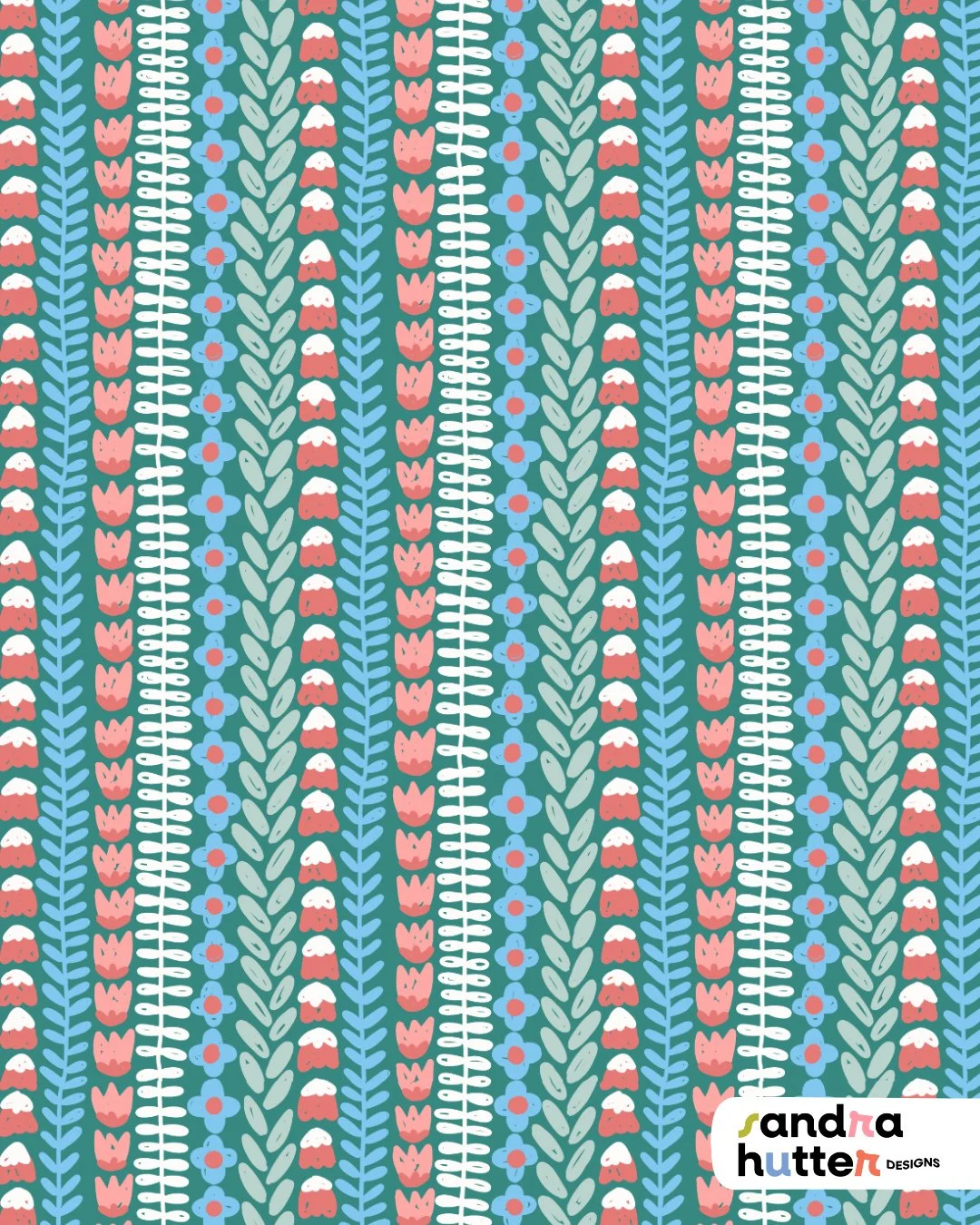 One more of the coordinating prints from my Mimosa Flowers collection🏵️⁠
⁠
Swipe to see the full collection. ⁠
⁠
Available on @Spoonflower and @HappyWall_com ✨⁠
⁠
⁠