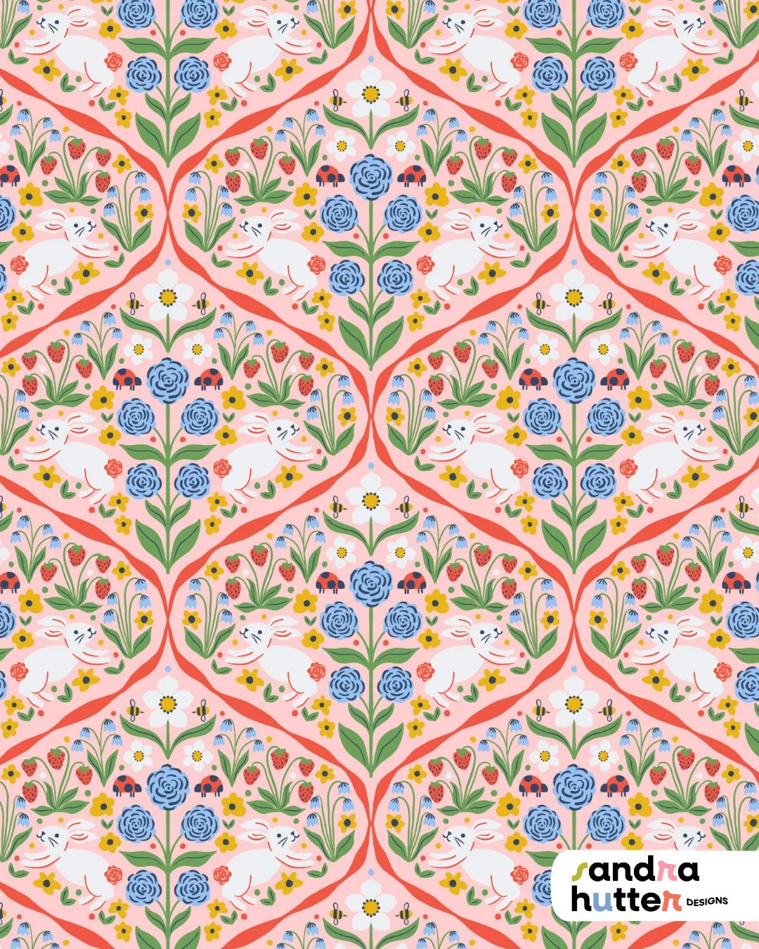 Happy Easter everyone🐣🐇🌸⁠
⁠
This little print is one of the first sneak peeks from my upcoming Bunny Garden collection &mdash; and it felt just right to share today.⁠
⁠
Soft florals, cute bunnies, and a sweet spring feeling&hellip; perfect for lit