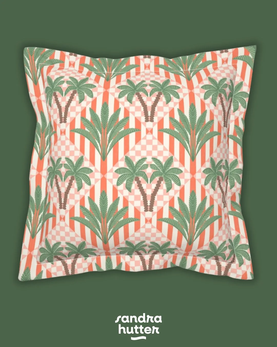 Last day to vote in the Beachy Boho challenge on @spoonflower 🌴☀️⁠
⁠
Voting is open until 9 PM (GMT+2) &mdash; so there&rsquo;s still a little time if you haven&rsquo;t checked out all the amazing entries yet ✨⁠
⁠
This is my retro palm tree tile des