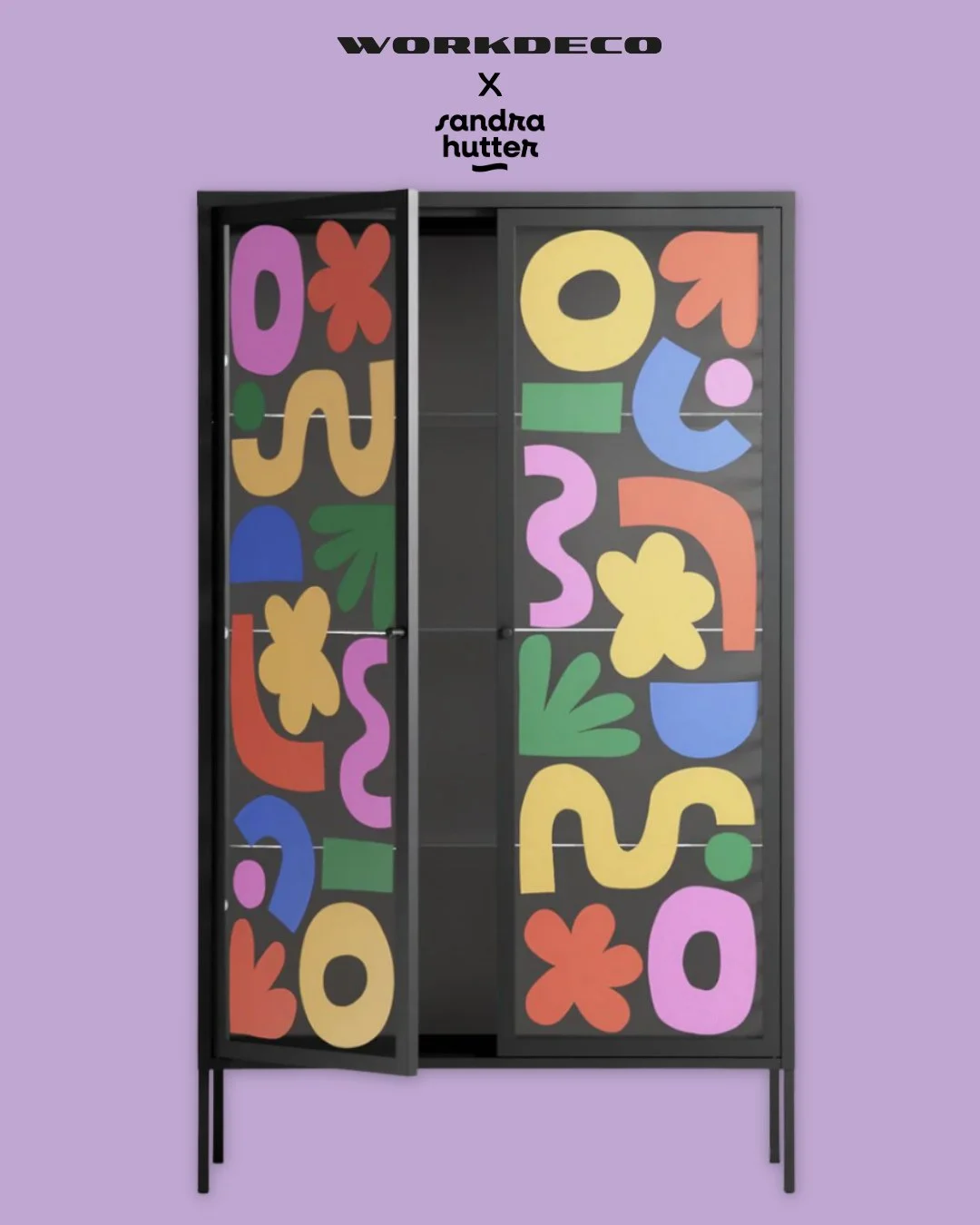 Here&rsquo;s another piece from my newest collab with @workdeco ✨⁠
⁠
This one is called Fun Shapes &mdash; printed on one of their cabinets.⁠
⁠
I like that they don&rsquo;t just do wall art, but also furniture pieces like this. It&rsquo;s such a fun 