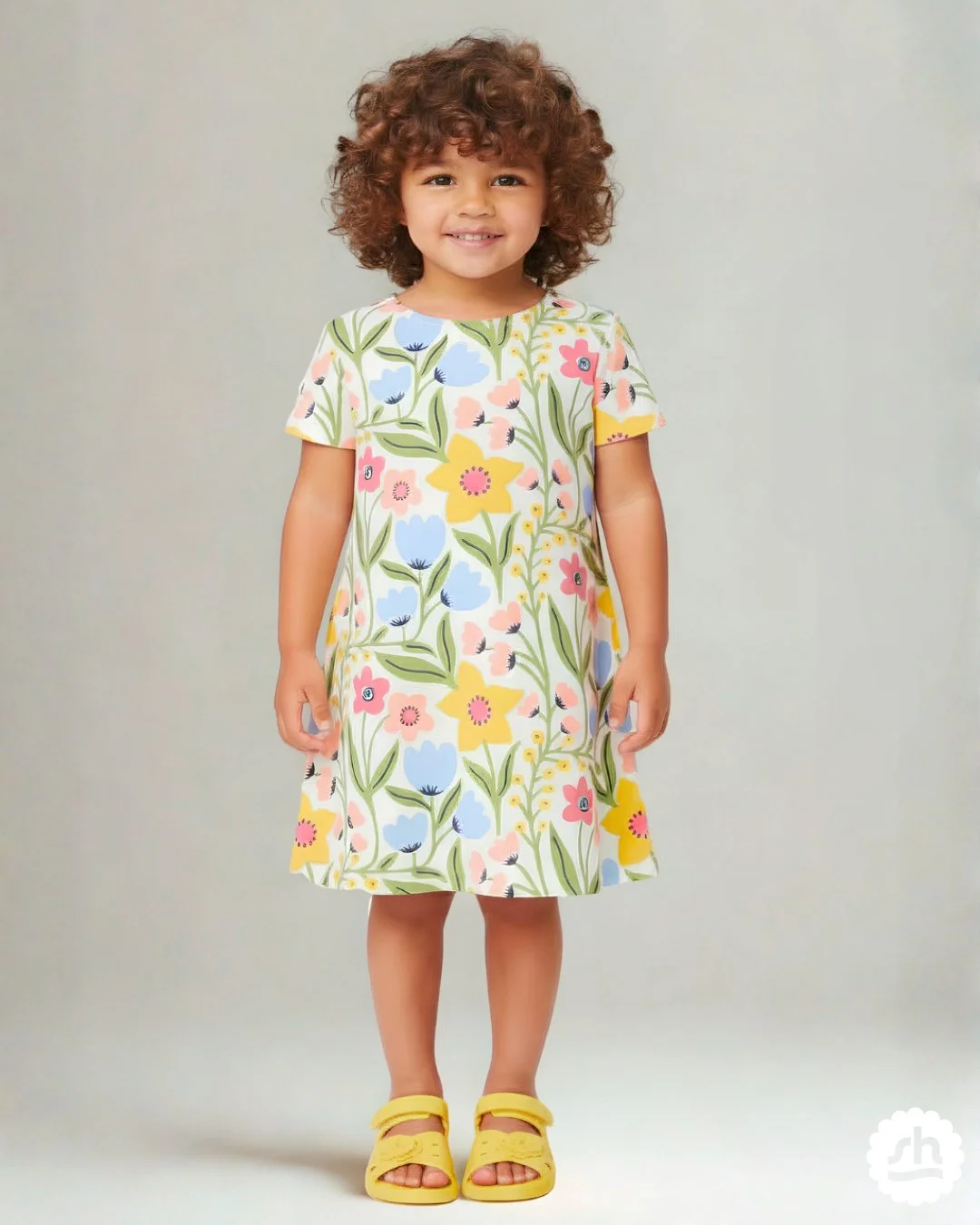 Seeing my patterns turned into actual products never gets old ✨⁠
⁠
This floral print from my &ldquo;Springtime Bunnies&rdquo; collection looks so sweet on this little dress mock-up and honestly makes me want to design even more prints for kids appare