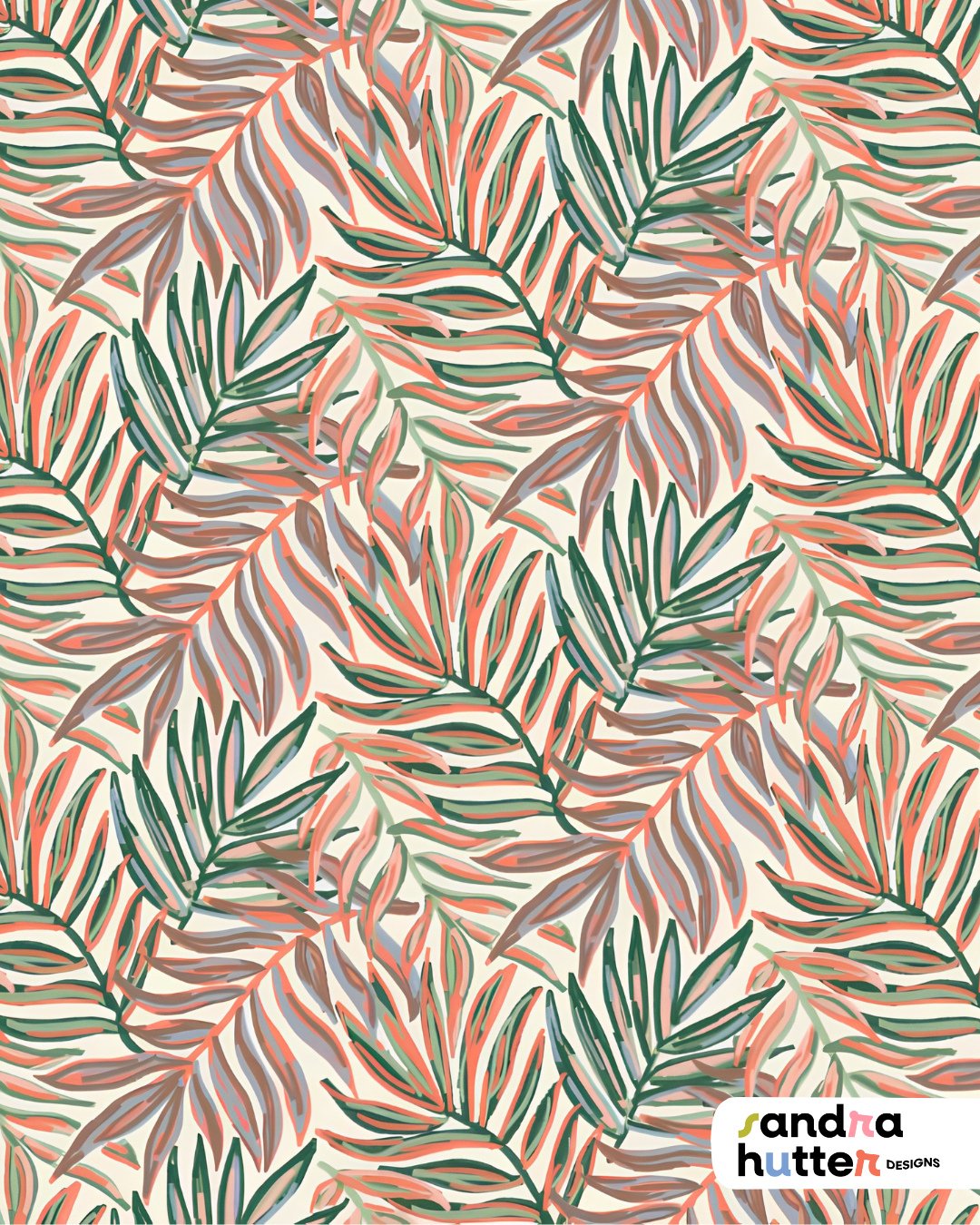 I&rsquo;ve been having so much fun building out my new Boho Beach collection, and this tropical foliage print is one of my favorites from the group. 

It started as a coordinating design, but I think it works just as nicely on its own. I love the sof