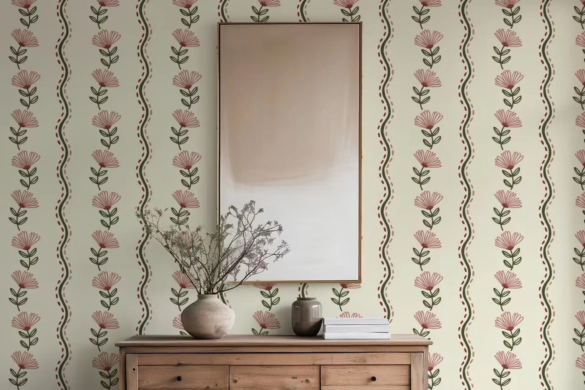 folk-flower-wavy-stripe-in-cream-and-blush-happywall-hallway.jpg (Copy)