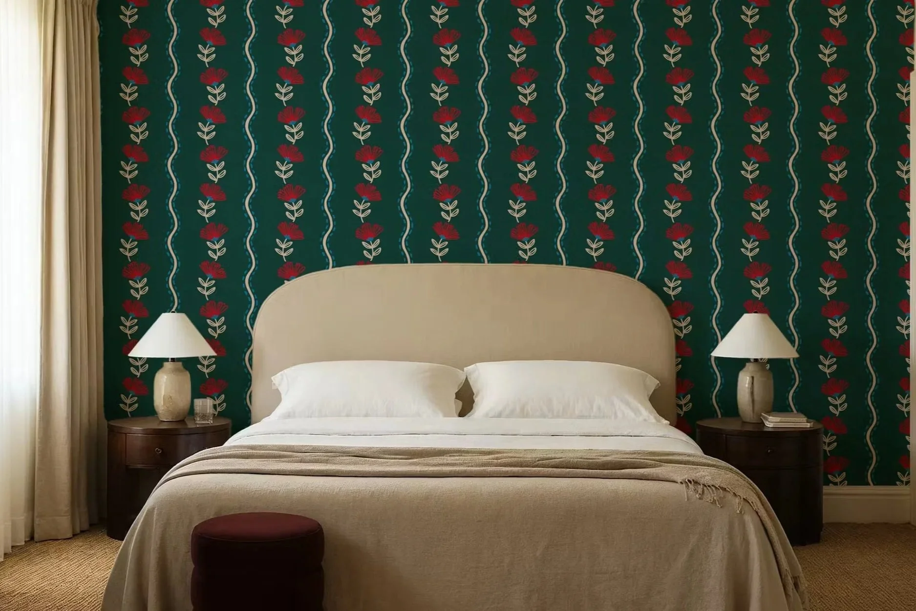 folk-flower-wavy-stripe-in-teal-and-red-happywall-bedroom.jpg (Copy)