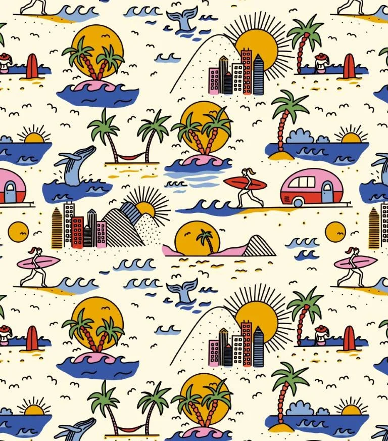 Honolulu-Beach-Day-Pattern-Sandra-Hutter-Summer-Scenes.jpg