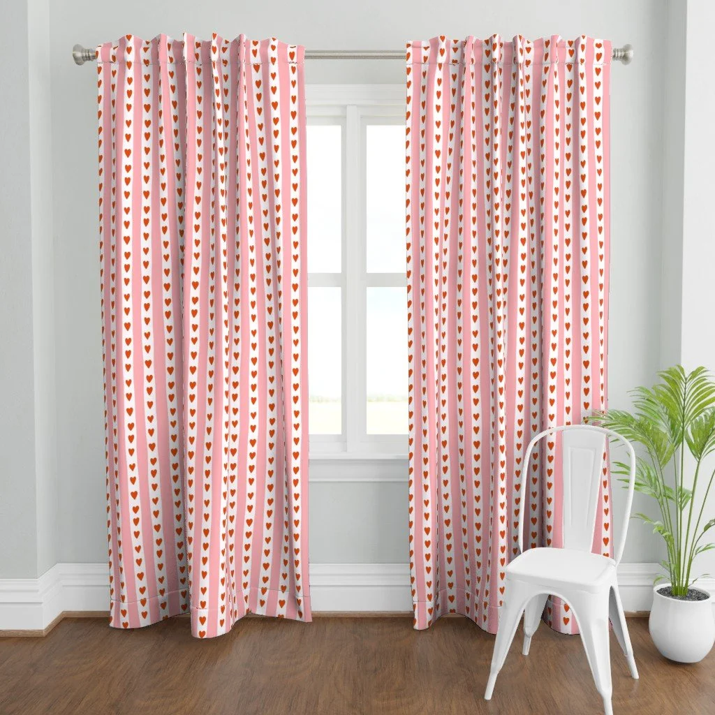Floral-Love-Striped-Hearts-Curtains-Pattern-Art-Licensing-Collection-Sandra-Hutter