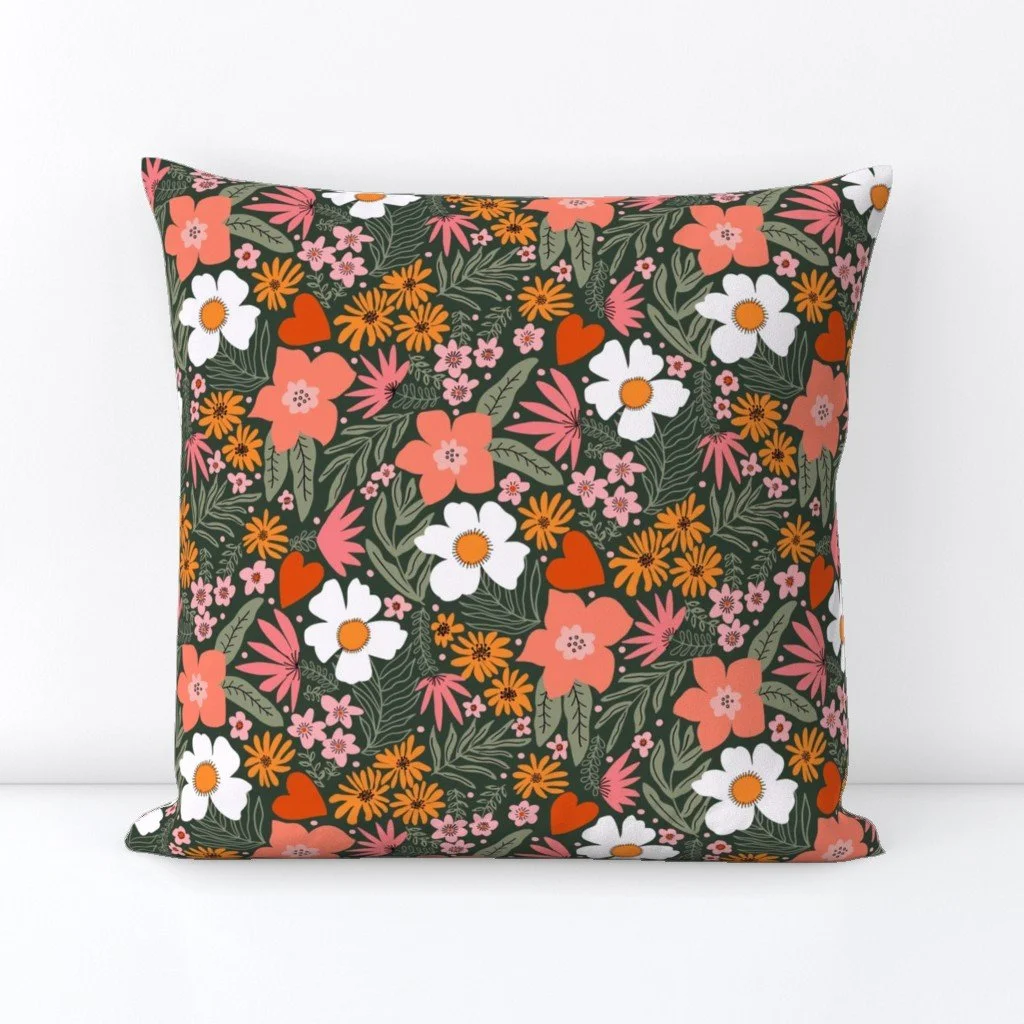 Floral-Love-Pillow-Pattern-Art-Licensing-Collection-Sandra-Hutter