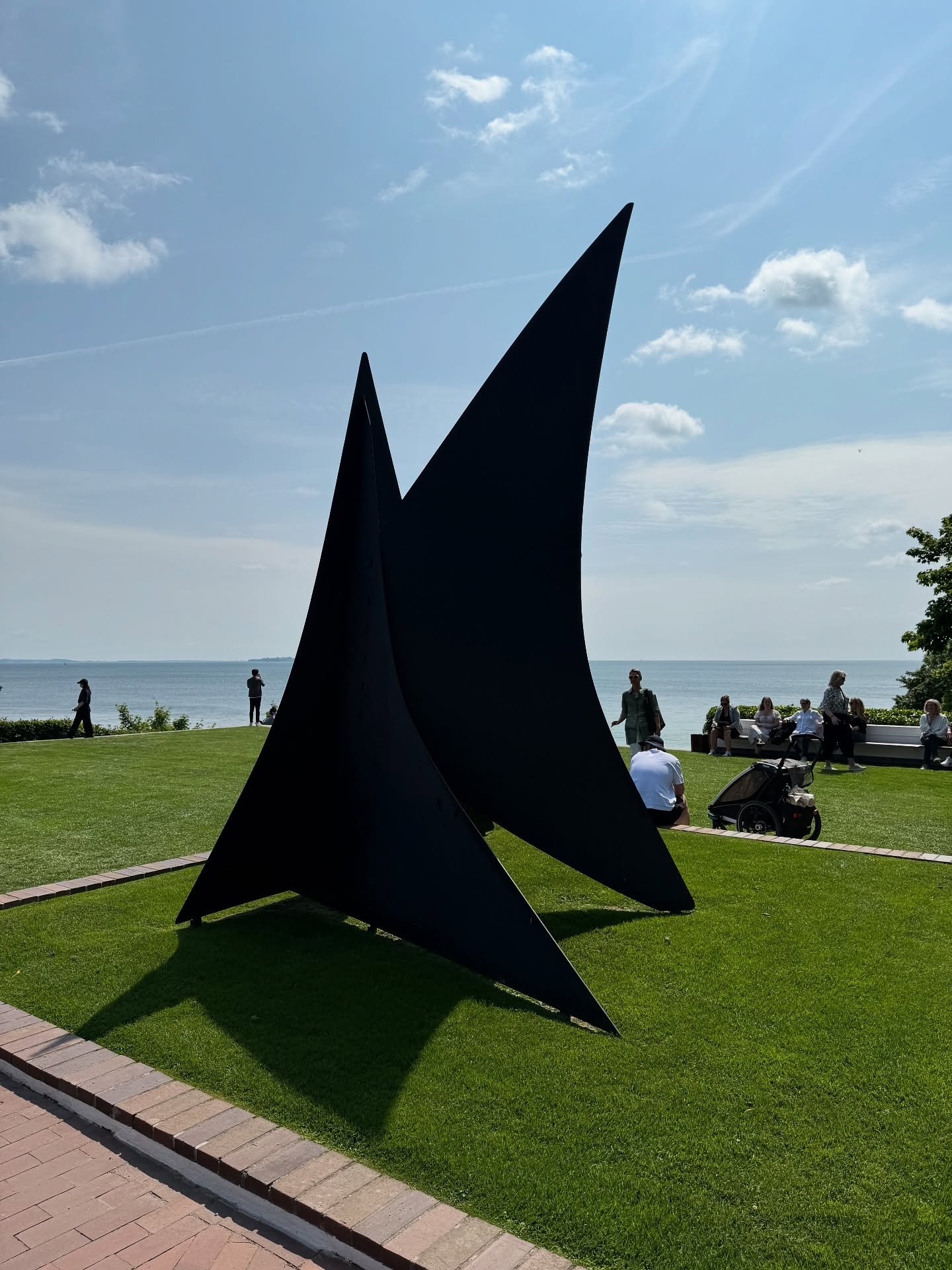 After visiting the Royal SAS Hotel, the Fritz Hansen group boarded a scenic bus ride to the Louisiana Museum, just north of Copenhagen. 

Did you know the Louisiana Museum in Denmark isn&rsquo;t named after the U.S. state? The original villa was name