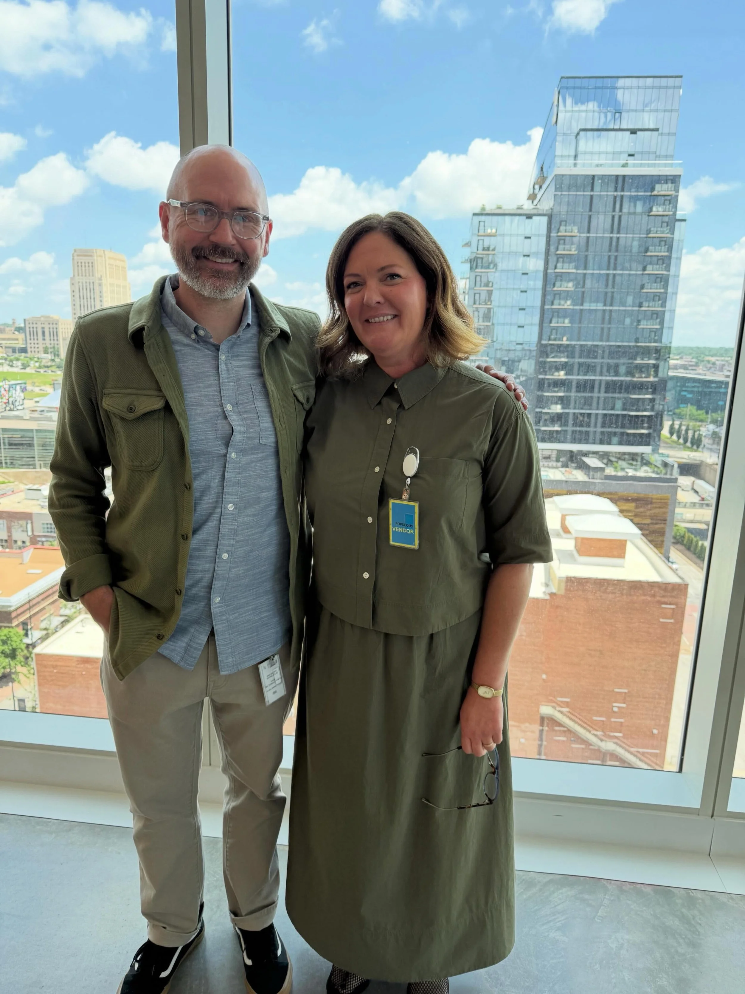 Absolutely stunning day in Kansas City ☀️

Big thank you to @wearepopulous for inviting us to visit! Nate Heydt, co-founder and VP of sales for Loll Contract, shared the origin story of LOLL (ride or die babes) and shared all the latest product intro