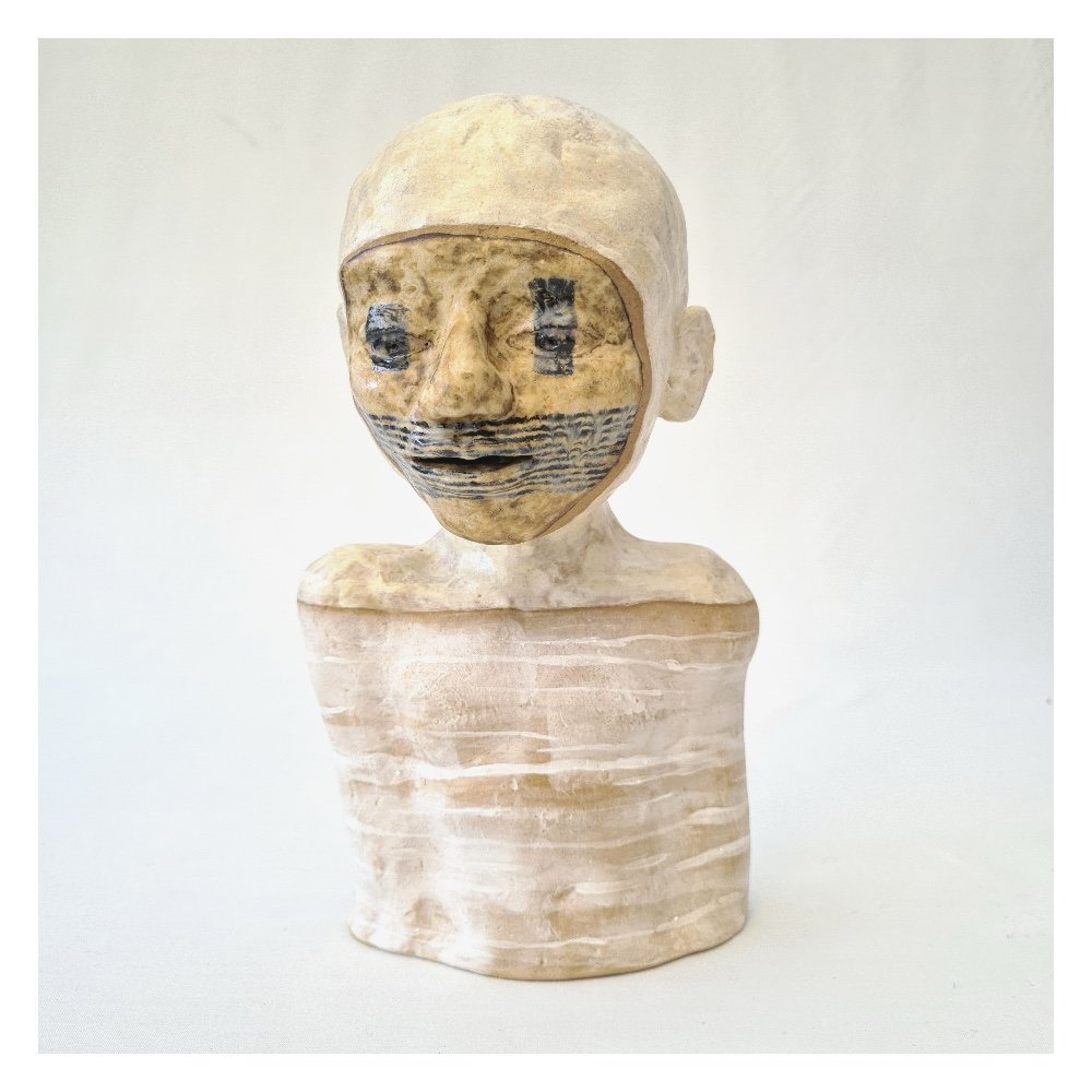 Unique figurative ceramic sculpture.