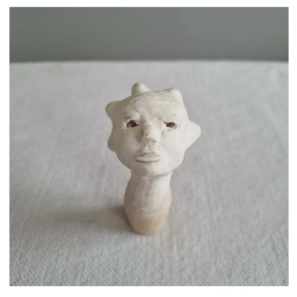 Head ceramic sculpture