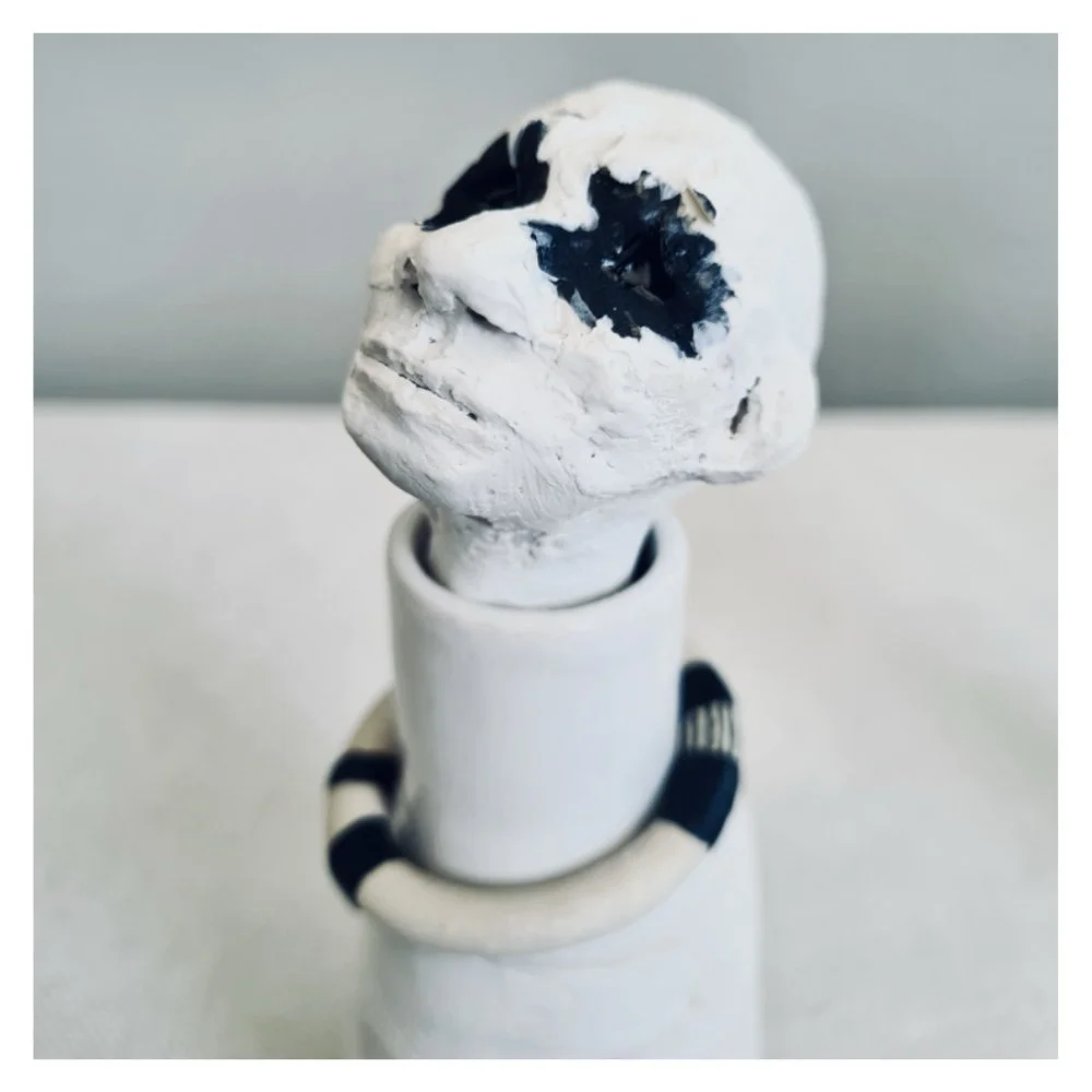 Figurative ceramic bottle LHS