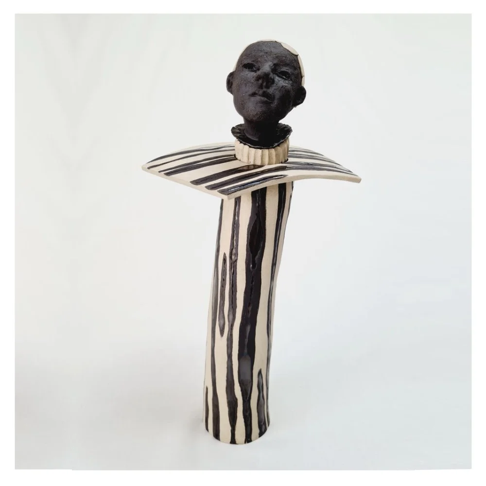 Ceramic head sculpture 2026 Harriet Ferris front.JPG