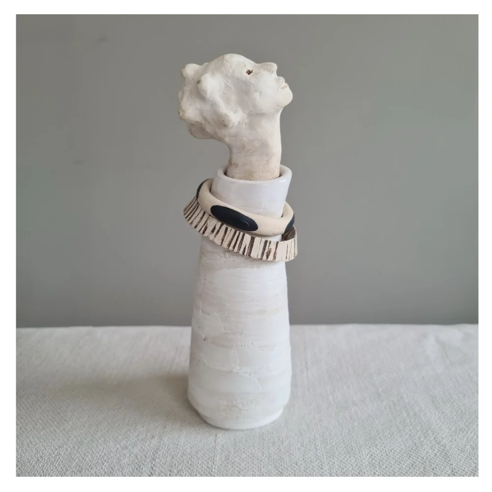Head in the clouds ceramic sculpture RHS