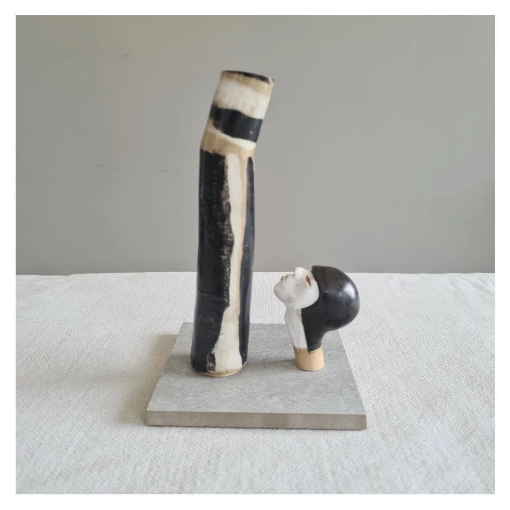 Aloof - Slender Ceramic Figurine 2 piece