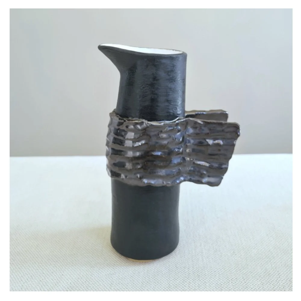 Harriet Ferris black ceramic milk jug