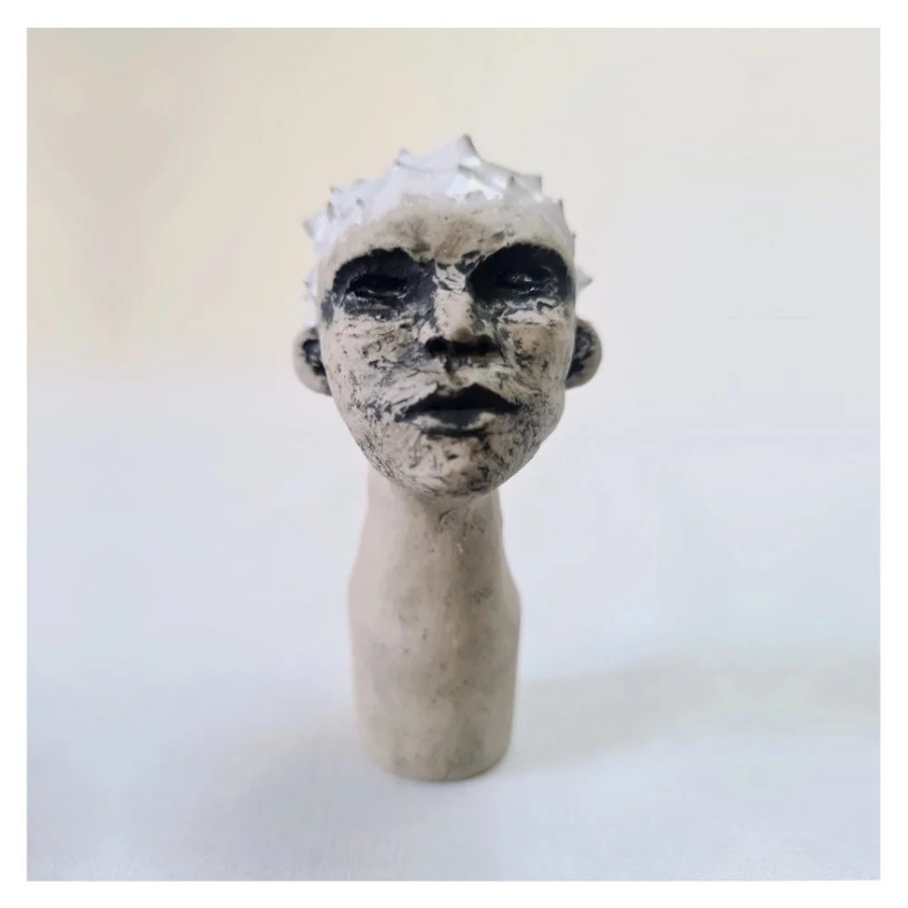 Sculpted female vase stopper Harriet Ferris