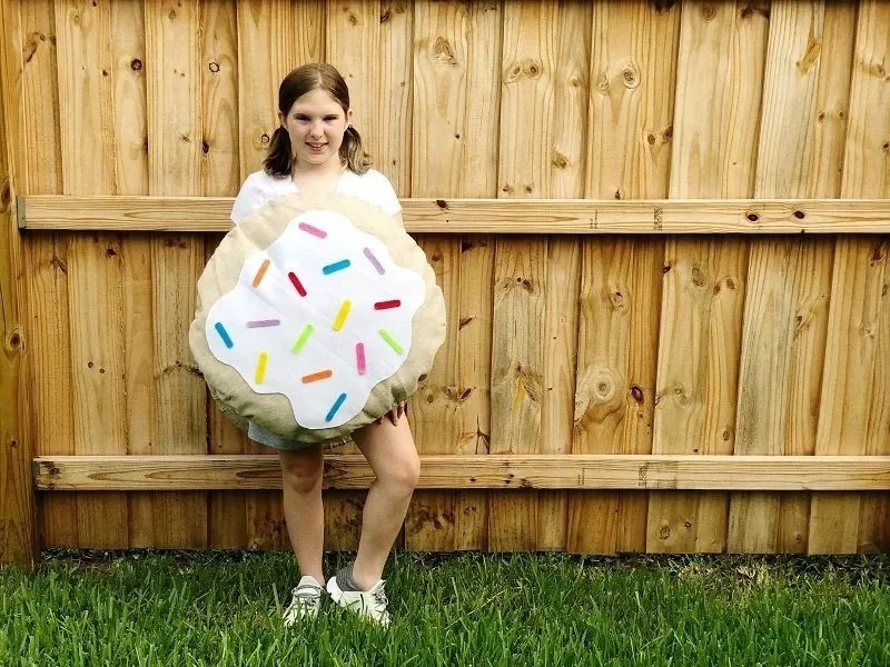 felt cookie costume, easy costume to make